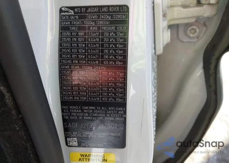 2018 Jaguar E-Pace R-Dynamic S/S from USA, damaged, VIN SADFJ2FX5J1Z30712